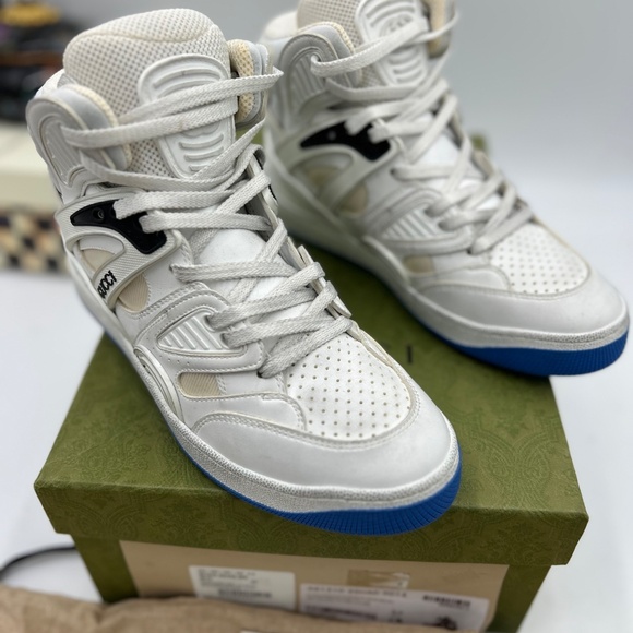 Women’s Gucci interlocking G leather, distressed sneakers size 37 made in Italy - Picture 3 of 10